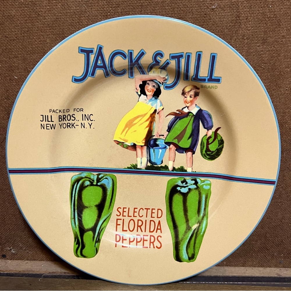 Vintage Labels Jack & Jill Salad/Dessert Plate.